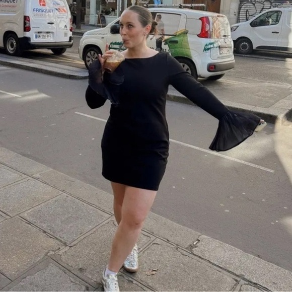 STAUD Hawthorne Dress in Black - Picture 2 of 4